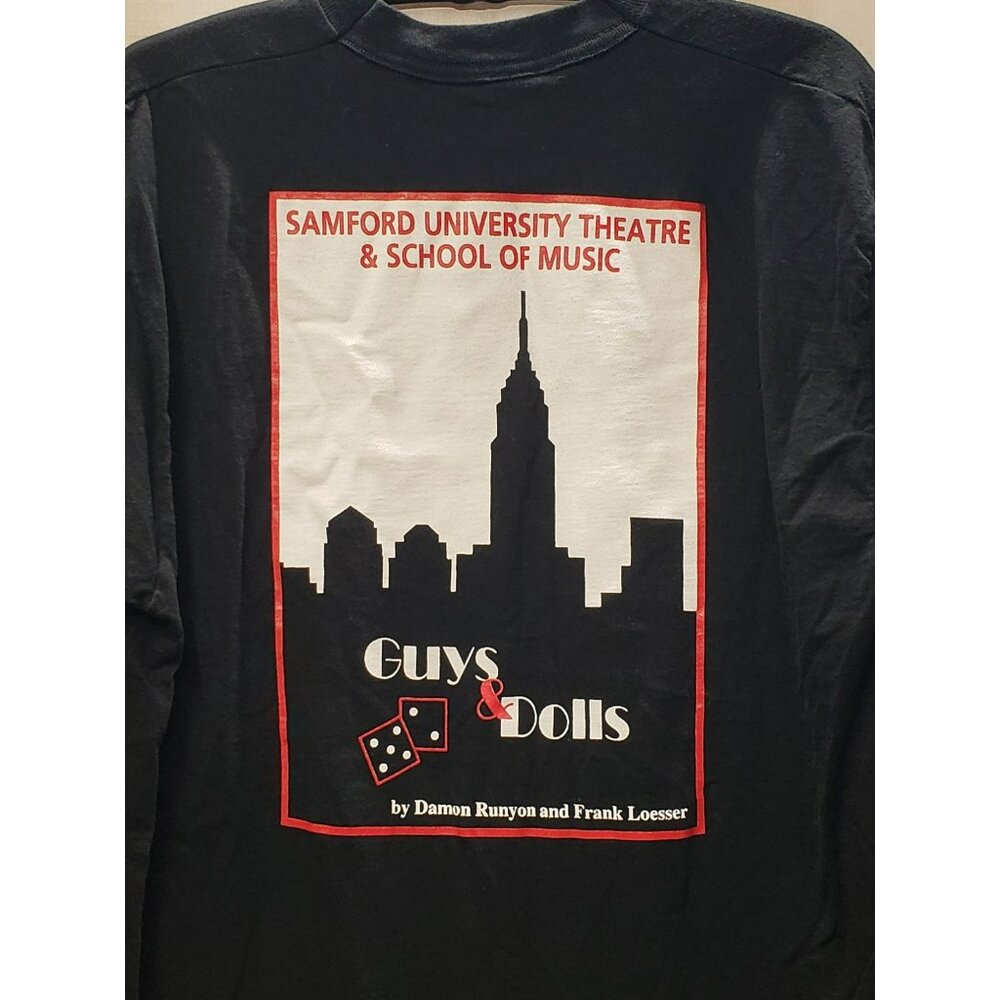 Samford University Theater Shirt, Vintage 1998 Guys & Dolls Single Stitch Large